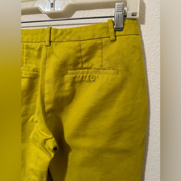 ZARA BASIC Chartreuse Chino Ankle Length Trousers WITH CALLOUTS - Picture 7 of 8